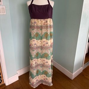 Maeve size 10 halter maxi dress